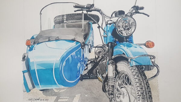 SIDE CAR ANCIEN Route BMW