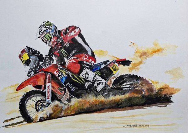 PARIS DAKAR / Pilote Honda  ADRIEN VANBEVEREN