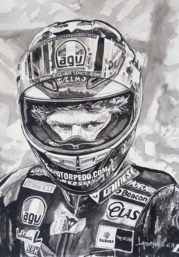 Portrait de GUY MARTIN célèbre pilote du Tourist Trophy