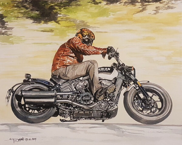 INDIAN SCOUT et son pilote